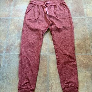 Zyia Active Red Marled Jogger Pants